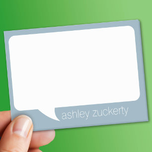 Talk Bubble Custom Name and PICK blue color Post-it Notes