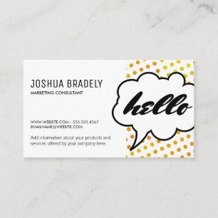 Talk Bubble II / Dot Pattern Business Card