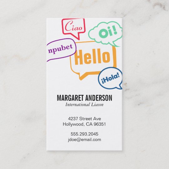 Stop Talking Business Card