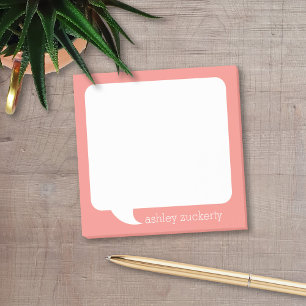 Talk Bubble Personalized Name - CAN EDIT COLOR Post-it Notes