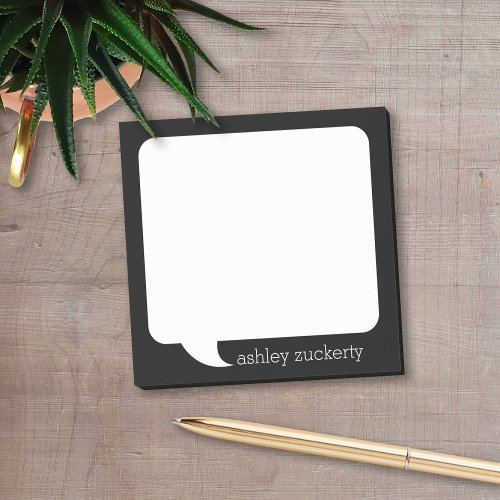 Talk Bubble Personalized Name _ CAN EDIT COLOR Post_it Notes