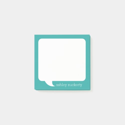 Talk Bubble Personalized Name - CAN EDIT COLOR Post-it Notes