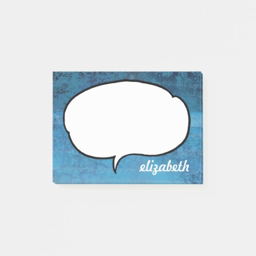 Talk Bubble Personalized Name Post_it Notes