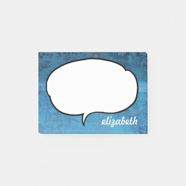 Talk Bubble Personalized Name Post-it Notes (Front)