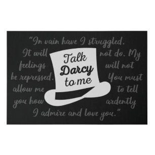 Talk Darcy To Me II Faux Canvas Print