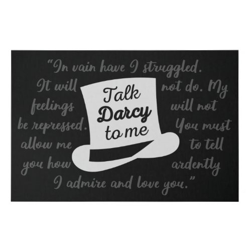 Talk Darcy To Me II Faux Canvas Print