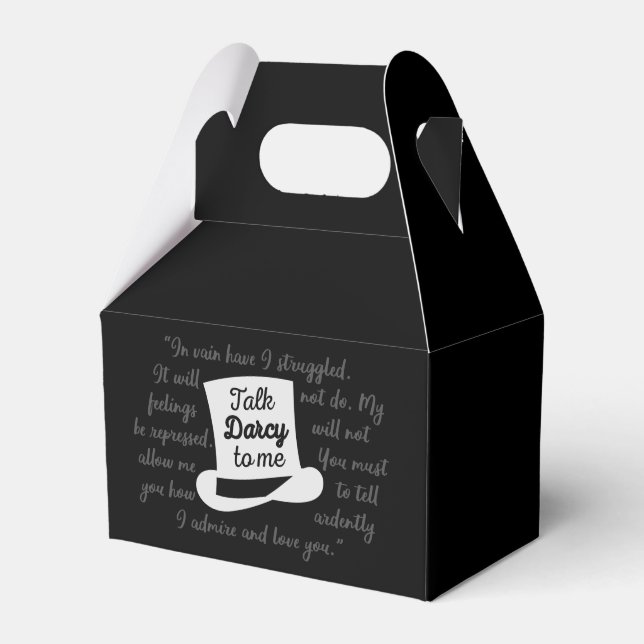 Talk Darcy To Me II Favor Boxes (Front Side)