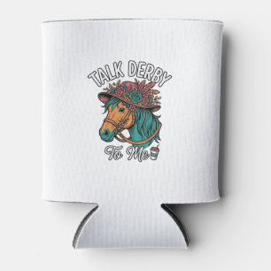 Talk Derby Horse Vintage Engraving Design Can Cooler