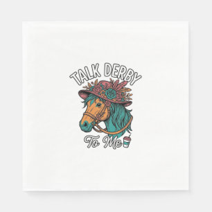 Talk Derby Horse Vintage Engraving Design Napkins