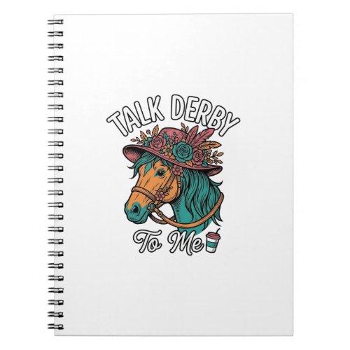 Talk Derby Horse Vintage Engraving Design Notebook