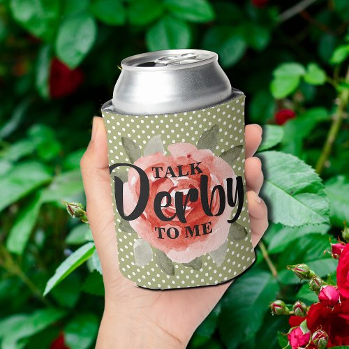 Talk Derby to Me Floral Can Cooler