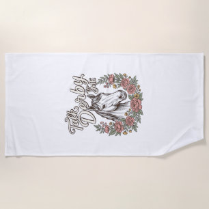 Talk Derby To Me Floral Horse Vintage Shirt_1 Beach Towel