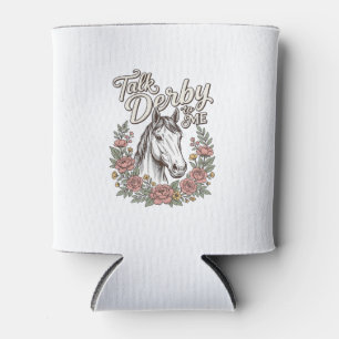 Talk Derby To Me Floral Horse Vintage Shirt_1 Can Cooler