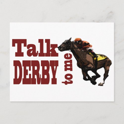 Talk Derby to Me Gifts  Novelties Postcard