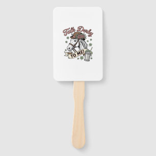 Talk Derby To Me Horse Mint Julep Vintage Shirt_1 Hand Fan