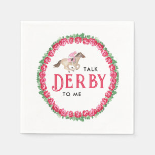 Talk Derby to Me Horse Race Derby Bridal Shower Napkins