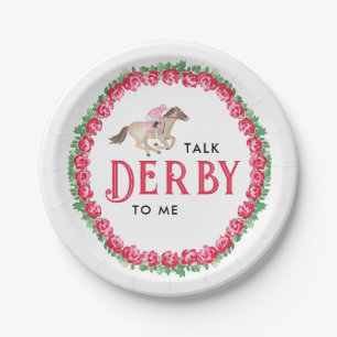 Talk Derby to Me Horse Race Derby Bridal Shower Paper Plates
