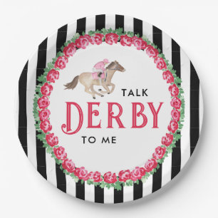 Talk Derby to Me Horse Race Derby Bridal Shower Paper Plates