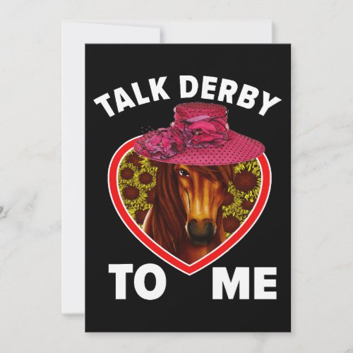Talk Derby To Me Horse Racing Derby Day Dress Outf Invitation