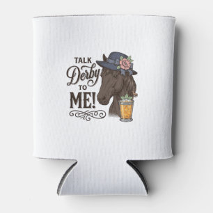 Talk Derby to Me Horse Vintage Engraving Shirt_1 Can Cooler