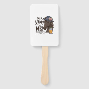 Talk Derby to Me Horse Vintage Engraving Shirt_1 Hand Fan