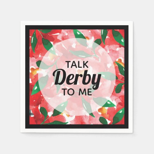 Talk Derby to Me Red Roses Floral Napkins