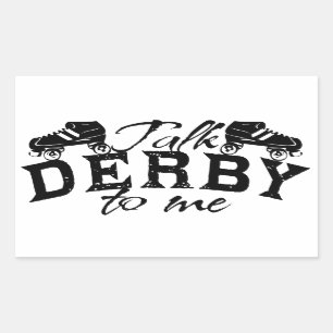 Talk Derby to me, Roller Derby Rectangular Sticker