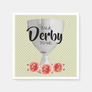 Talk Derby to Me Roses and Polka Dots Napkins