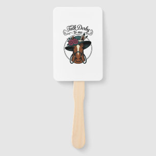 Talk Derby To Me Vintage Horse Hat Design Hand Fan
