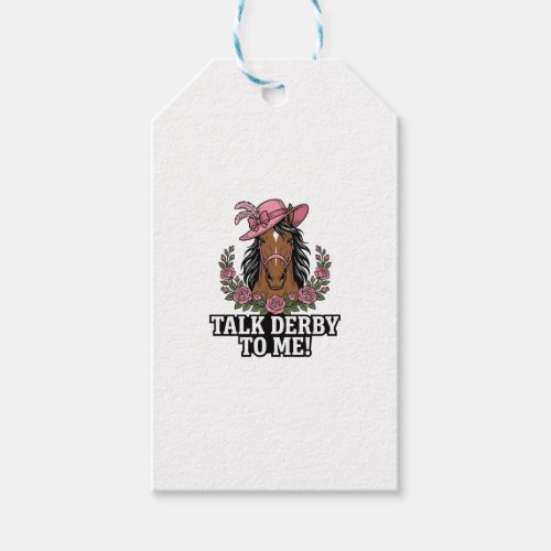 Talk Derby To Me Vintage Horse Rose Derby Design Gift Tags