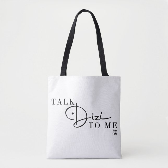 Talk Dizi Script White Tote Bag (Front)