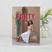 Talk Forty to Me | 40th Birthday Party Invitation | Zazzle