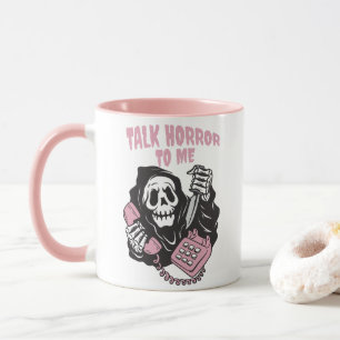 TALK HORROR TO ME GRIM REAPER PHONE MUG