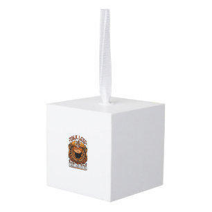 Talk Less Drink More Coffee Cup Halloween Pumpkins Cube Ornament