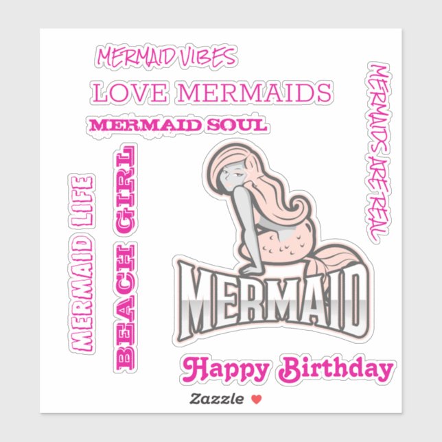 talk like a Mermaid Sticker (Sheet)