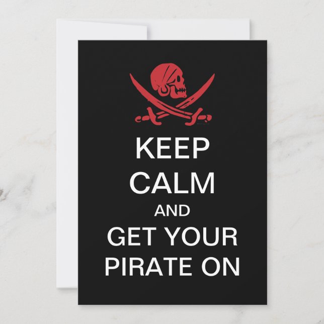 Talk Like A Pirate Day Party Invitations (Front)