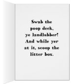 Talk Like a Pirate Day Somali Cat Cards (Inside (Right))