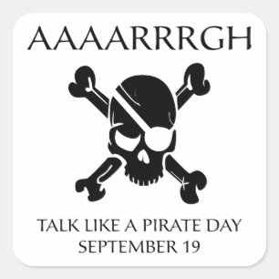 Talk Like A Pirate Day Square Sticker