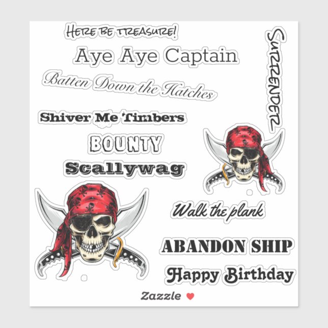 talk like a Pirate Legend Sticker (Sheet)