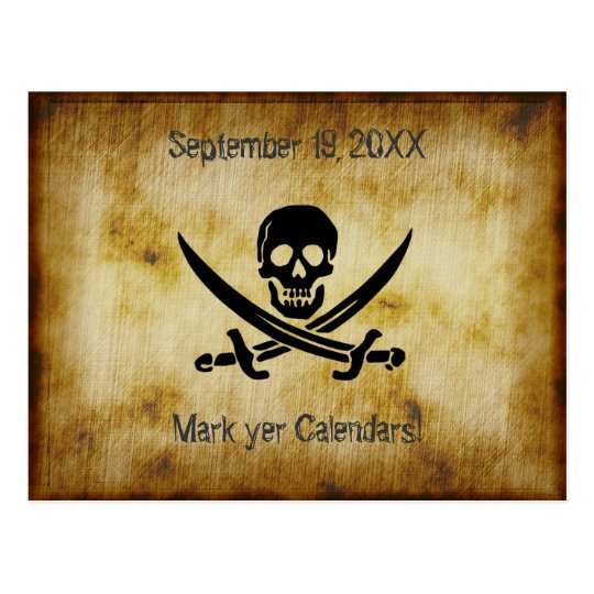 Talk Like a Pirate Party Invitation Postcard