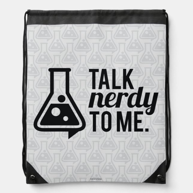 Talk Nerdy Drawstring Bag (Front)