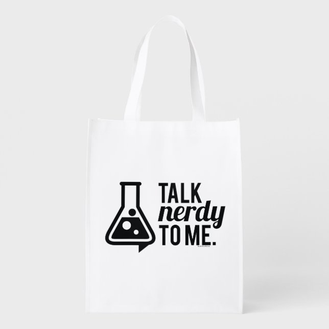 Talk Nerdy Reusable Grocery Bag (Back)
