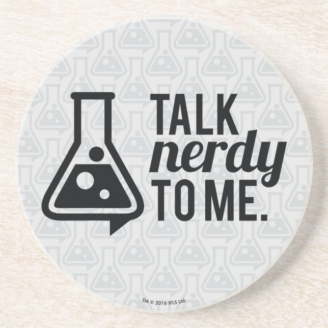 Talk Nerdy Sandstone Coaster (Front)