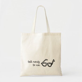 Talk Nerdy To Me! Glasses Funny Vintage Style Tote by ShopKatalyst at Zazzle