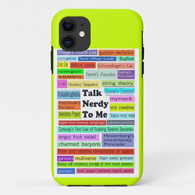 Talk Nerdy to Me iphone case (Back)
