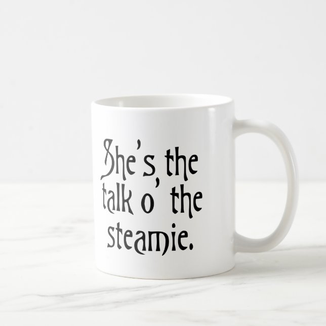 Talk of the steamie glasgow uk funny humour coffee mug (Right)