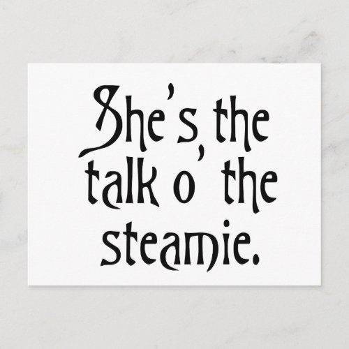Talk of the steamie glasgow uk funny humour postcard