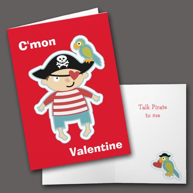 Talk Pirate Valentine Card (Creator Uploaded)
