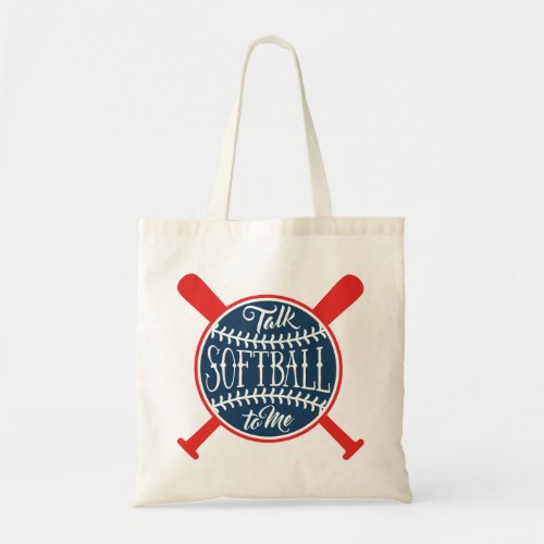 Talk Softball Tote Bag