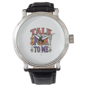 Talk Spooky To Me Vintage Halloween Shirt Design_1 Watch
